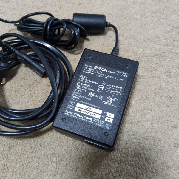 ACアダプター EPSON A241B 0.7A 30W