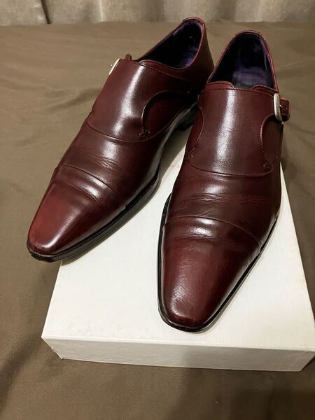 【期間限定値下げ】 Queen Classico/クインクラシコ Hecho en Espana 0018253 Anicalf c/678 バーガンディ 約24.5cm 革靴 チゼルトウ