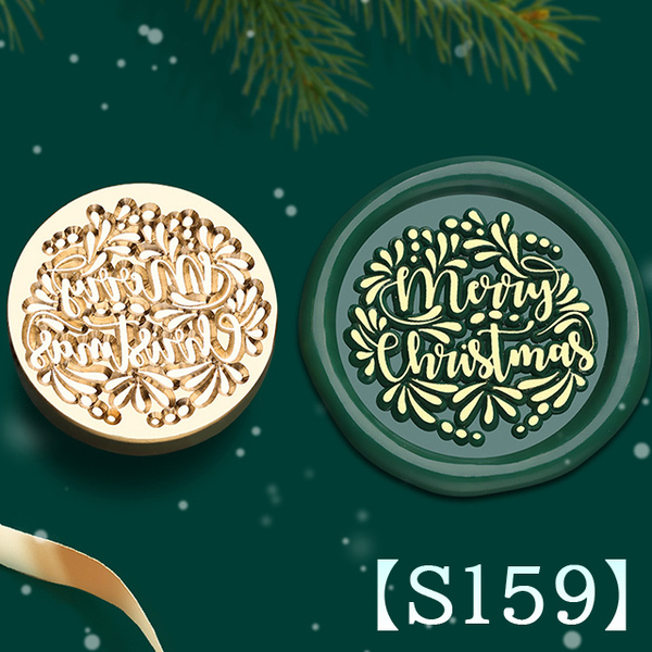 【S159】メリークリスマス-16 シーリングスタンプ 2.5㎝ ヘッドのみ