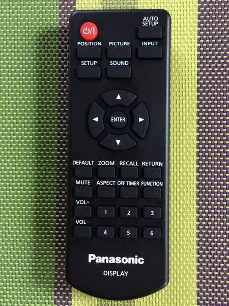 送料無料★Panasonic★パナソニック★純正★液晶ディスプレイ用リモコン★N2QAYA000099代替★DPVF1615ZA★中古★動作品★返金保証あり★