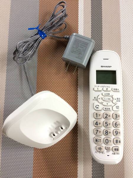 美品★送料無料★SHARP★シャープ★純正★子機★増設子機★JD-KE100★充電台★電源アダプター★中古★動作品★返金保証あり★