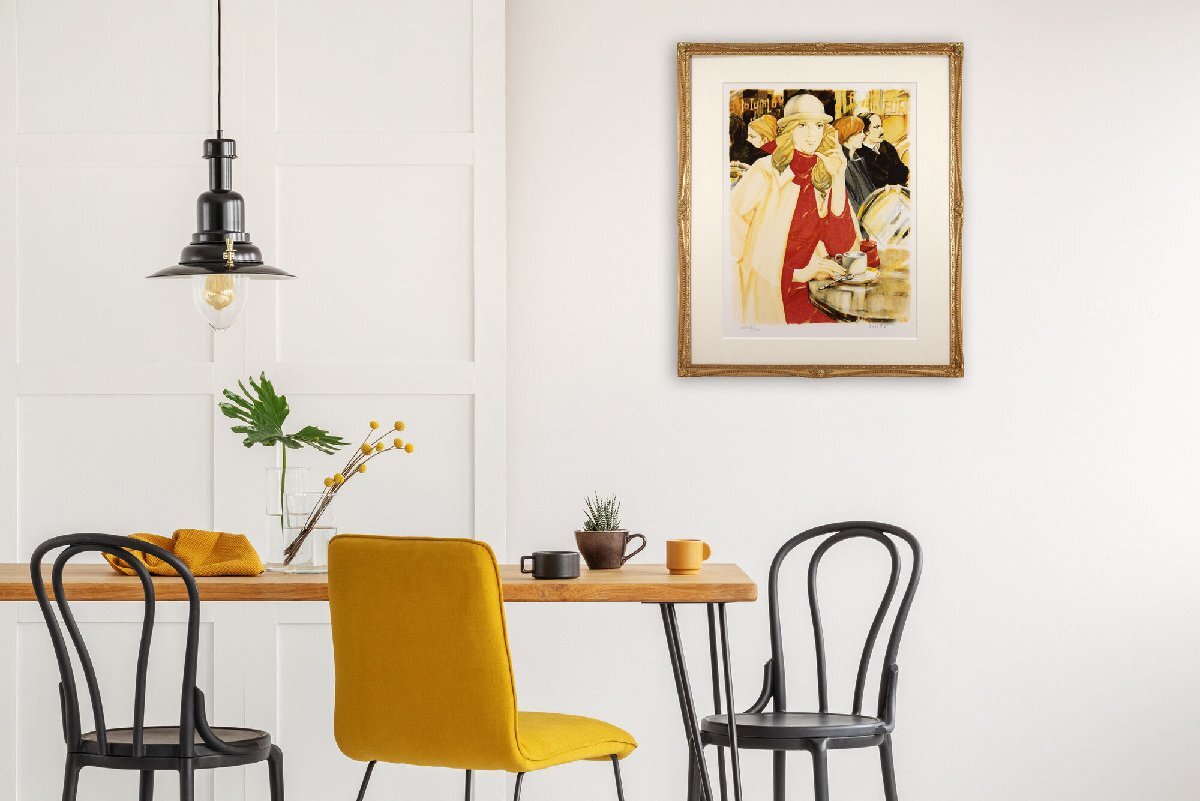 斎藤三郎 「カフェ・ブーケ」 リトグラフ 版画 絵画 斎藤三郎 「カフェ・ブーケ」 リトグラフ 版画 絵画 - 北海道画廊