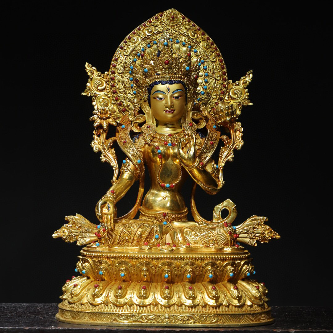 白度母結法印像 装飾品 工芸品 美術品 置物 白度母結法印像 装飾品 工芸品 美術品 置物 仏像