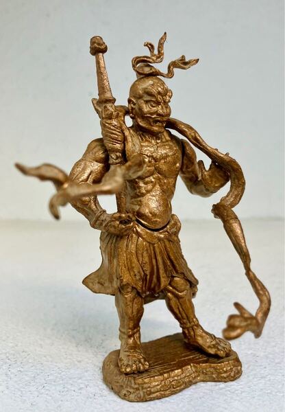 金剛力士立像・金剛力士【阿吽】ゴールドブロンズ、リペイント仕上げ☆日本の至宝仏像「邪気を祓う守護神」 金剛力士立像 仏像コレクション