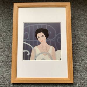 ■和田誠 『映画 熱いトタン屋根の猫』A4サイズ 額入り 貴重イラスト 印刷物 ポスター風デザイン 額装品 アートフレーム インテリア 名画