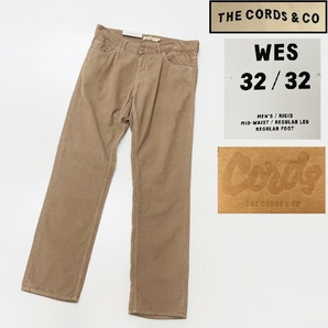 THE CORDS & CO /32/ ベージュ コーデュロイパンツ タグ付き 生地 コットン アウトドア キャンプ バイク スポーツ ゴルフ カジュアルボタン