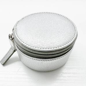 美品 TIFFANY&Co ティファニー ロゴ ラウンド ジュエリーケース シルバー