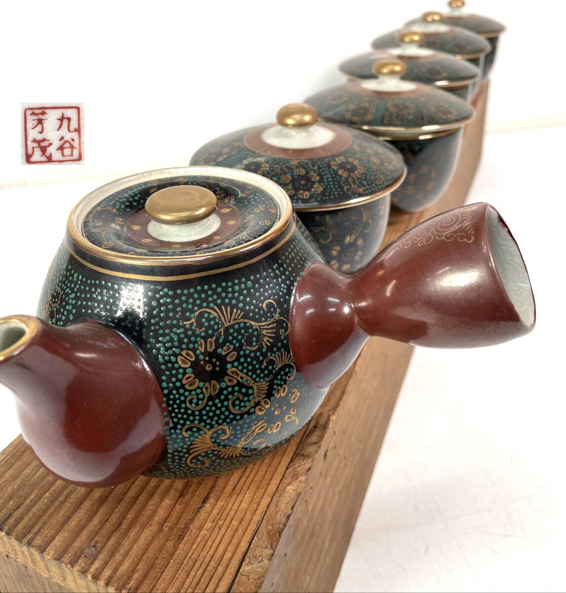 Yahoo!オークション -「九谷焼 茶器揃」(湯呑み、カップ) (九谷 Yahoo!オークション -「九谷焼 茶器揃」(湯呑み、カップ) (九谷