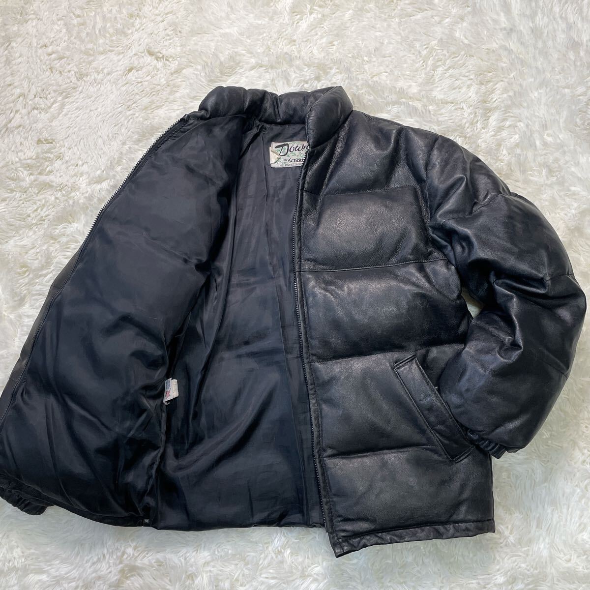 Yahoo!オークション -「schott レザーダウンジャケット」(男性用