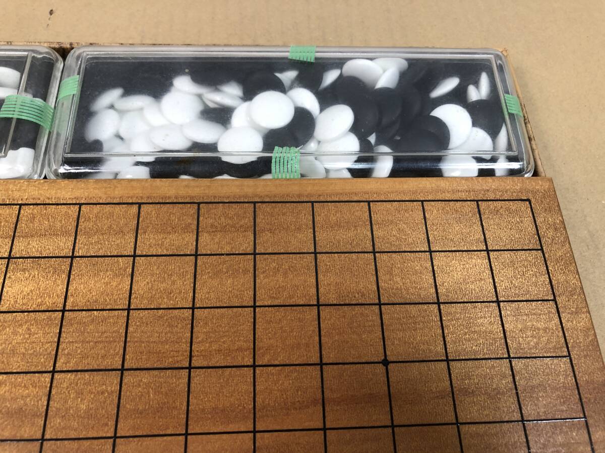 囲碁盤、基石セット 囲碁セット 将碁屋マット9路盤セット(ガラス碁石桜) | 塩ビ碁盤