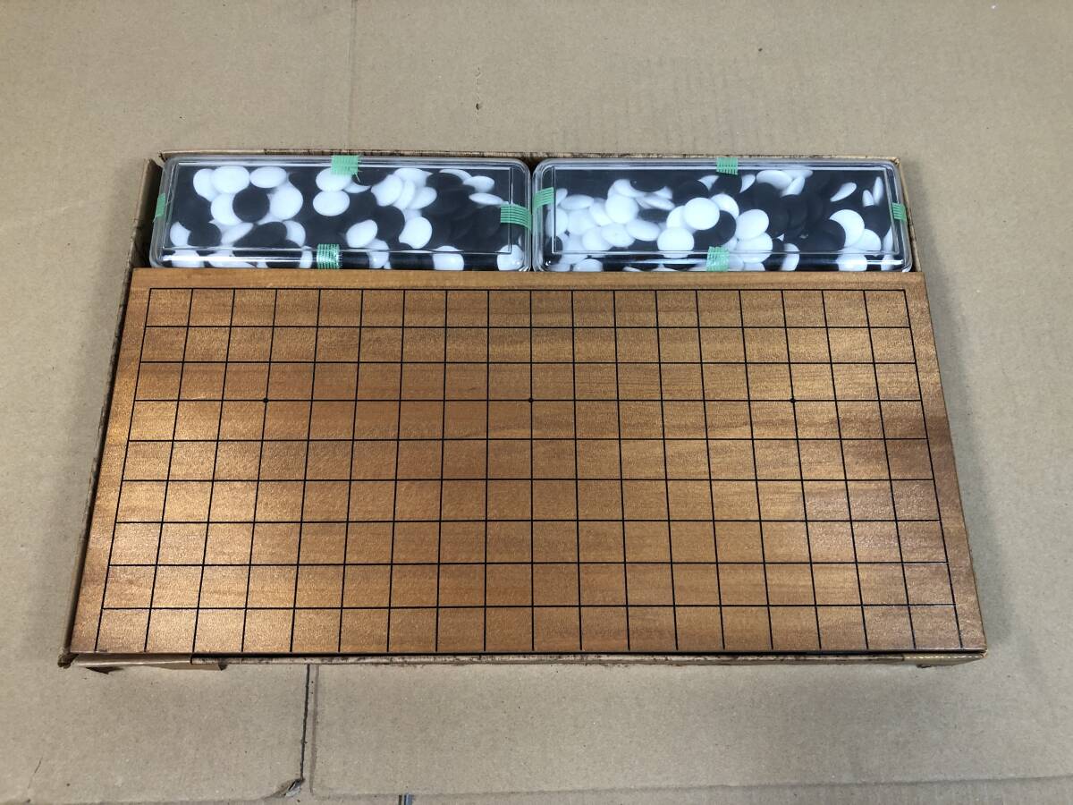 碁盤、基石セット囲碁セット 囲碁セット 将碁屋マット19路囲碁盤セット(ガラス碁石梅・プラ