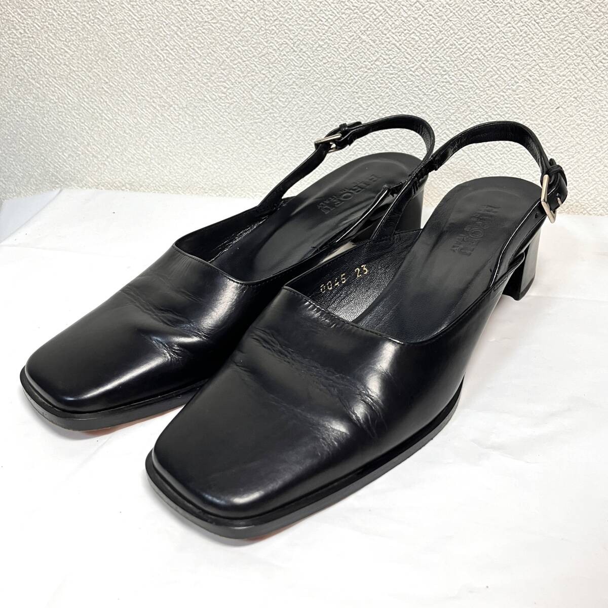 【美品】HIROFU ヒロフ パンプス 23cm 黒 Yahoo!オークション -「hirofu 23」の落札相場・落札価格