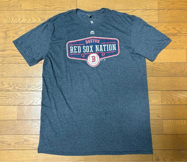 MLB BOSTON RED SOOX MEN’S SHORT SLEEVE T-SHIRTS (Majestic) size- XL(着丈79身幅60) 中古 送料無料 NCNR