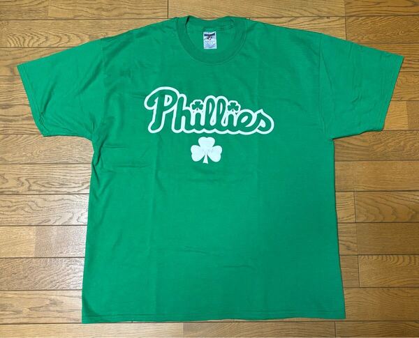 MLB PHILADELPHIA PHILLIES MEN’S SHORT SLEEVE T-SHIRTS size-XL(着丈75身幅61) 中古(美品) 送料無料 NCNR