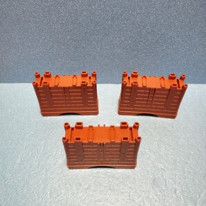 プラレール【即決】「橋脚 3個」茶色 茶系 茶 レンガ調