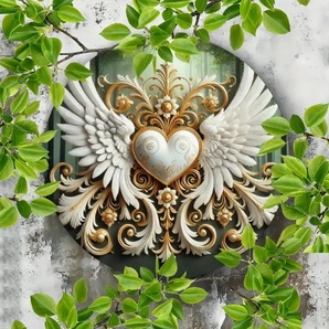 入荷!天使の心④ ブリキ/アルミ看板 ラウンド エンジェル インテリア