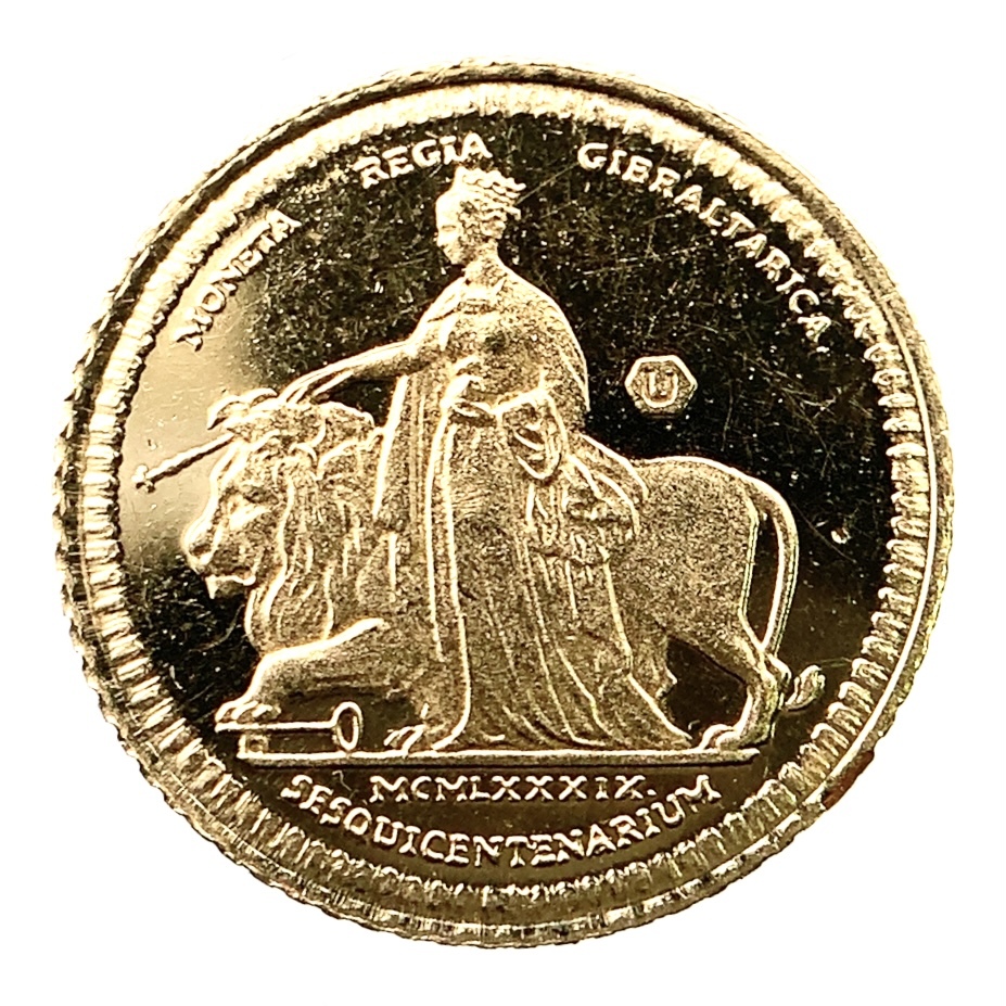 ジブラルタル-Gibraltar. 1989. gold. 5. Sovereign. NGC PF66