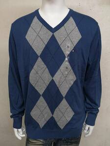st-C887879512-425-XXL TOMMY HILFIGER Tommy Hilfiger мужской свитер V шея a-ga il голубой 2XL