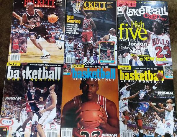 海外雑誌「Beckett basketball CARD MONTHLY マイケル・ジョーダン表紙 6冊」