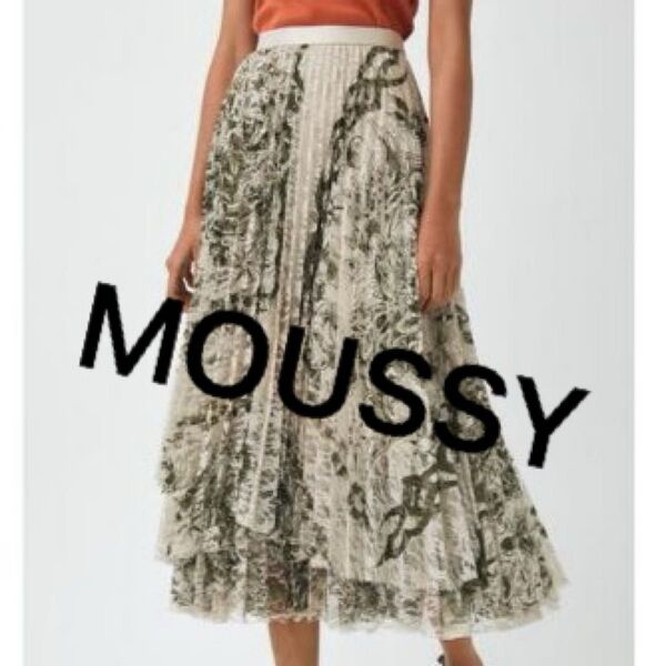 MOUSSY バンダナレースプリーツスカート ロング サイズ1