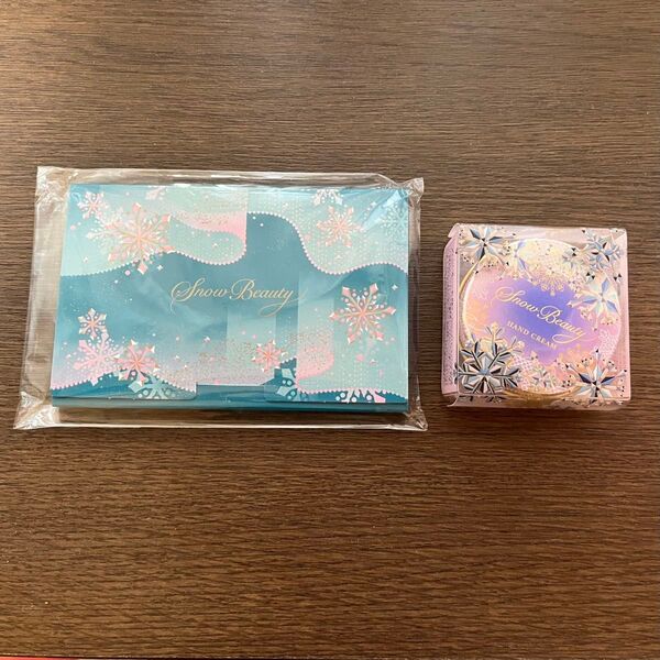 【新品】 スノービューティー マキアージュ ブライトニング ハンドクリーム 特製紙おしろい 資生堂 非売品