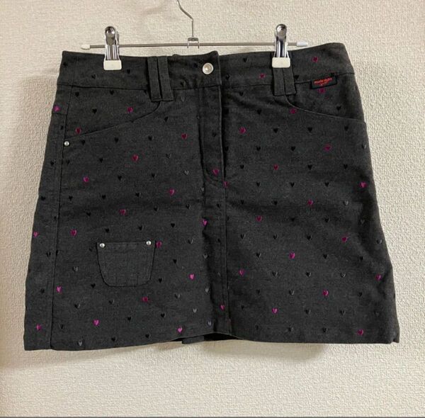 marie claire sport マリクレール ハート 刺繍 インナー付 スカート レディース Mサイズ