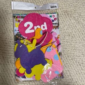 RODY ロディ バースデーガーランド HAPPY BIRTHDAY 誕生日パーティー装飾 ピンク 年齢パーツは1歳2歳3歳まで