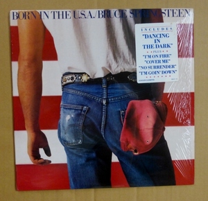 BRUCE SPRINGSTEEN「BORN IN THE U.S.A.」米ORIG [両面RL刻印PITMANプレス] ステッカー有シュリンク美品