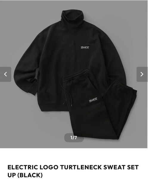 ELECTRIC LOGO TURTLENECK SWEAT SET UP L スウェット トレーナー 黒 ブラック