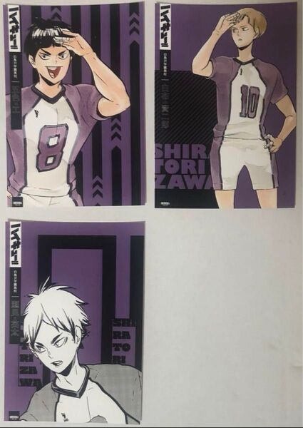 ハイキュー 五色工 白布賢二郎 瀬見英太 渋谷ジャック ブロマイド 原作絵 原画