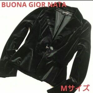 USED★ボナジョルナータ・BUONA GIOR NATA★レディースジャケット・アウター・ベロア・羽織・ブラック・М