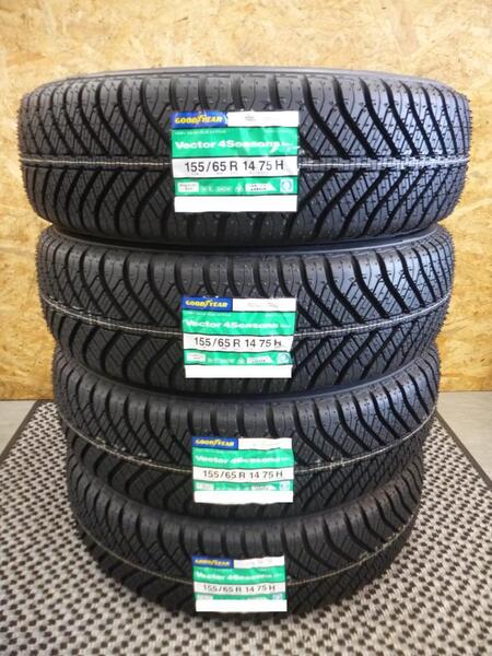 ★全国送料無料★新品タイヤ4本セット★グッドイヤーヴェクター★155/65R14★オールシーズンタイヤ★G