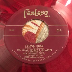 The Dave Brubeck Quartet A Foggy Day / Lyons Busy (Theme) US Original Red vinyl 7inch