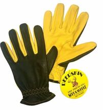 送料無料 特価 NAPA GLOVES ナパ SUPER STYLE 鹿革 グローブ プレーン オールシーズン 875BG-L BLACK×GOLD 黒×黄 ツートーン 旧車會_画像5