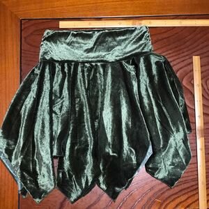 #13 カーキ 緑 ミニスカート ラメ PLANT BLEND 膝丈スカート 斬新なデザイン　個性的　キラキラ グリーン　スカート