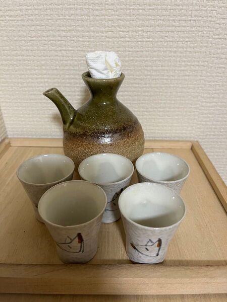 美品・未使用★酒器5点セット 盃・徳利★