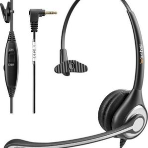 ヘッドセット電話機用 片耳 有線 ノイズキャンセリングマイク付き