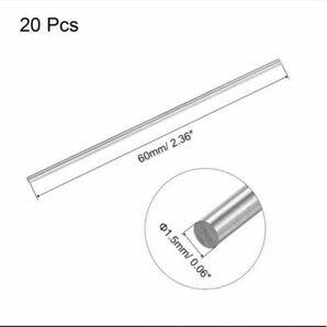 uxcell 丸鋼棒 63-65 HRC HSS 旋盤棒ストックツール シャフト ギア ドリル 旋盤ボーリング マシン旋削 20個