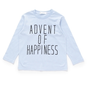 新品 THE SHOP TK 手書き風ロゴロングTシャツ サックス 13(130cm) 定価990円