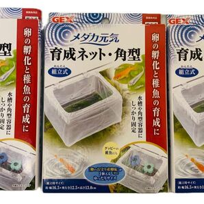 【ラスト商品】ジェックス GEX メダカ元気 育成ネット角型 隔離用ケース卵・生まれたての稚魚用/3個セット!