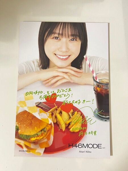 H46MODE vol.1丹生明里 佐々木久美 両面フォトカード ポストカード
