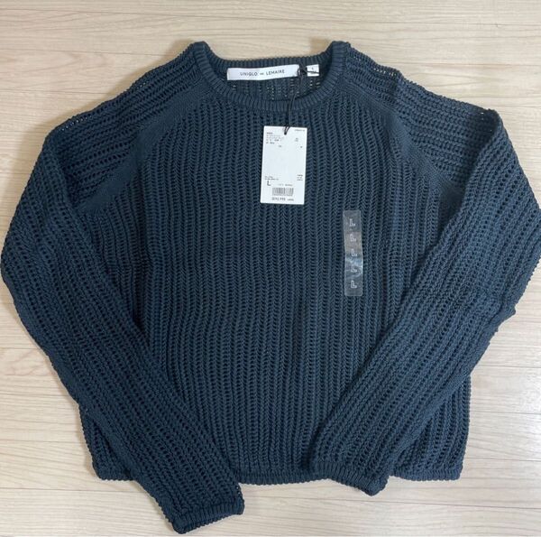 【新品】 UNIQLO ユニクロ スーピマコットン メッシュクルーネック セーター 長袖 WOMEN ニット