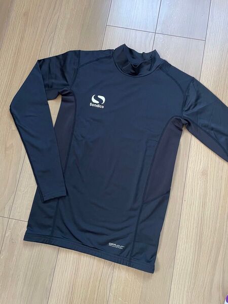【USED】Sondico 長袖インナーシャツ 160 ブラック アンダー サンカー ソンディコ モックネック コンプレッション