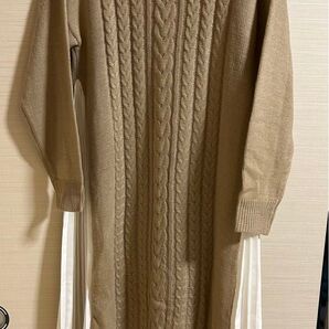 Ref Raf ケーブルニットワンピース プリーツ