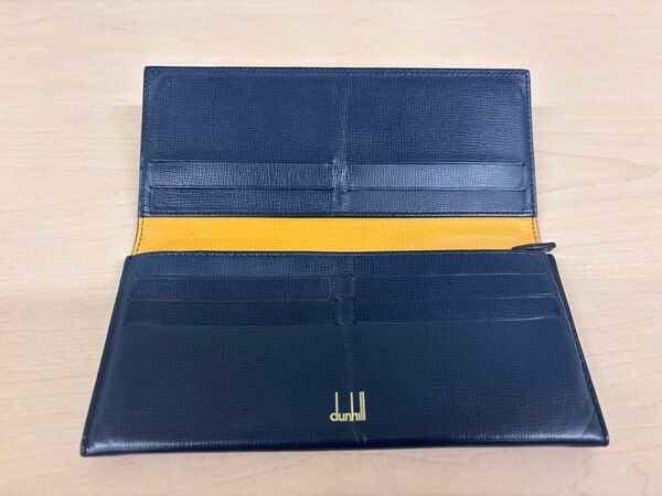 【箱あり】ダンヒル dunhill 長財布 レザー ネイビー 財布