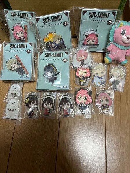 SPY FAMILY デフォルメアクリルクリップ キーホルダーまとめ売り アーニャ キメラさん