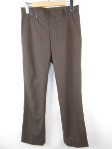  Florent FLORENT pants stripe wool 36 tea lady's D761