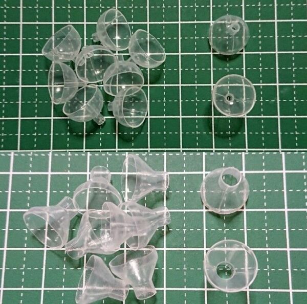 フェザクラ フライ ヘッド素材 2種 20個セット (検索 フェザージグ ハートデザイン 管釣り エリアトラウト 大穴小穴