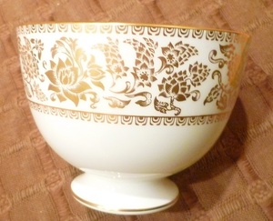 送料込!!ウェッジウッド/ダマスク ゴールド/シュガーボウル貴重レア希少wedgwood/damask florentine/bowl砂糖スープ廃盤美品参)コロンビア