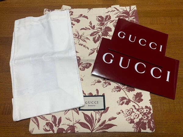 GUCCIノベルティトートバッグ+エコバッグ+封筒(ボルドー)非売品セット